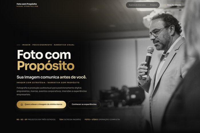 Página da Foto com Propósito